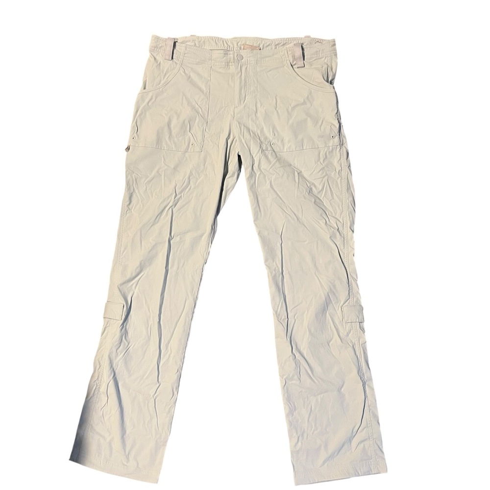 Columbia PFG Women 14 Gray Blue Cargo Fishing‎ Hiking Outdoor Pants Lightweight